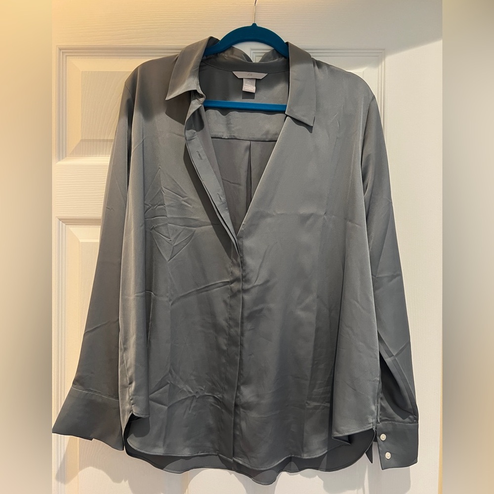 H&M Satin Button Up
